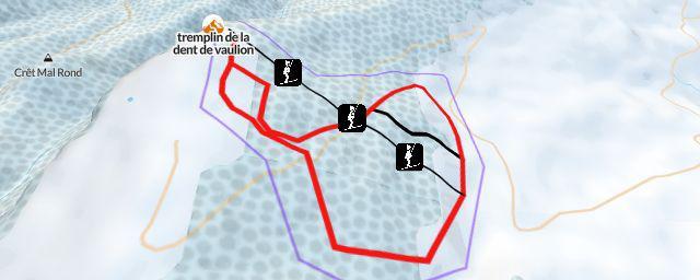 Piste map of the resort Dent de Vaulion – Le Morez