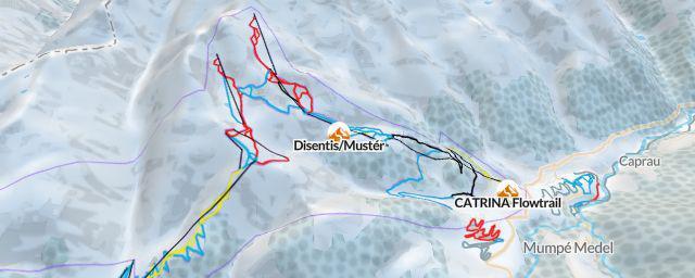 Piste map of the resort Disentis/Mustér
