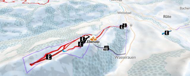 Piste map of the resort Ebenalp