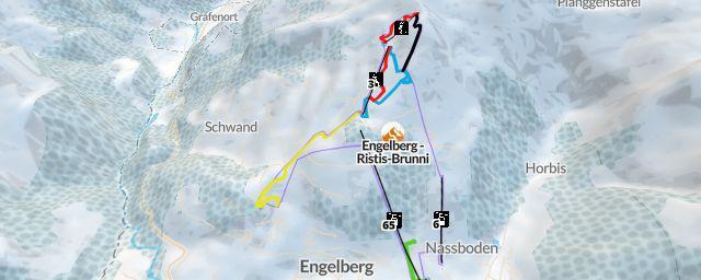 Piste map of the resort Engelberg - Ristis-Brunni
