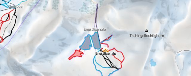 Piste map of the resort Engstligenalp