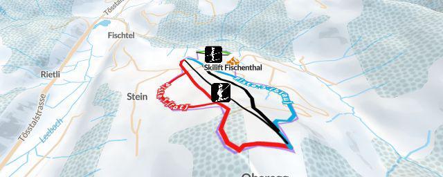 Piste map of the resort Fischenthal
