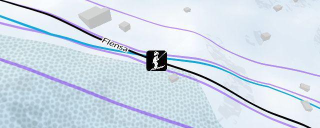 Piste map of the resort Flensa