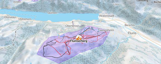 Piste map of the resort Flumserberg
