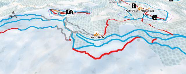 Piste map of the resort Gantrisch