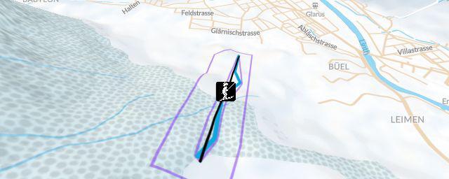 Piste map of the resort Glarus - Dreieck