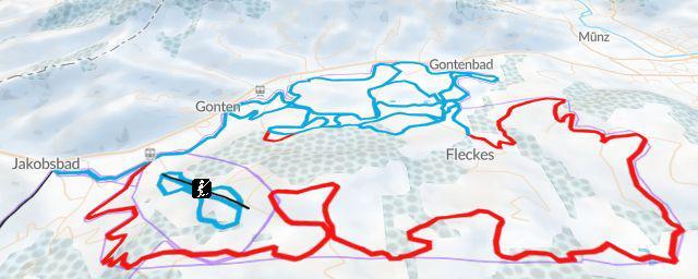 Piste map of the resort Gonten