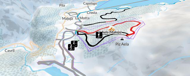 Piste map of the resort Aela (Maloja)