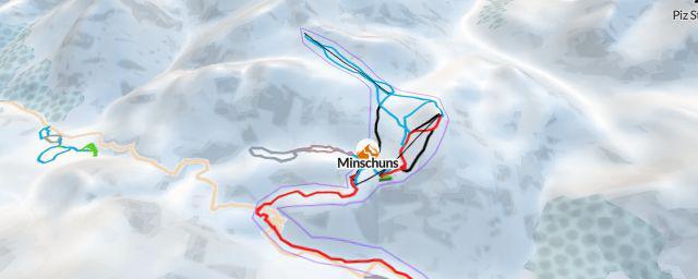 Piste map of the resort Minschuns