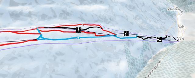 Piste map of the resort Vals