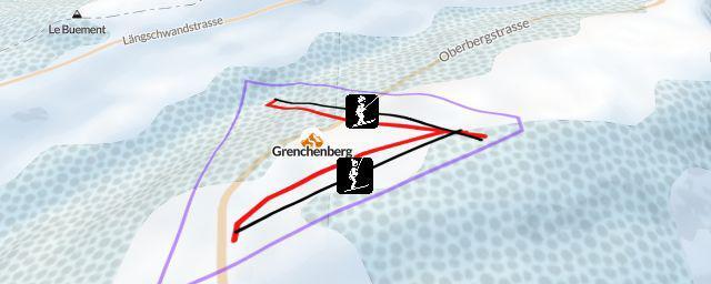 Piste map of the resort Grenchenberg