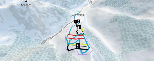 Piste map of the resort Grimmialp