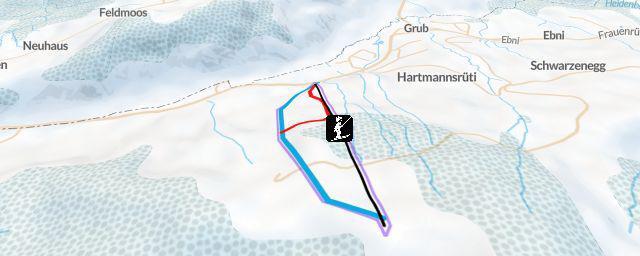 Piste map of the resort Grub - Kaien