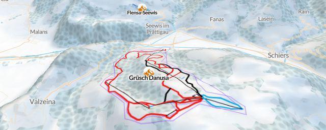 Piste map of the resort Grüsch-Danusa