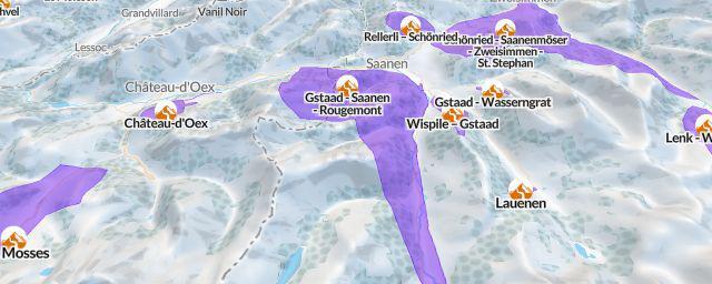 Piste map of the resort Gstaad - Saanen - Rougemont