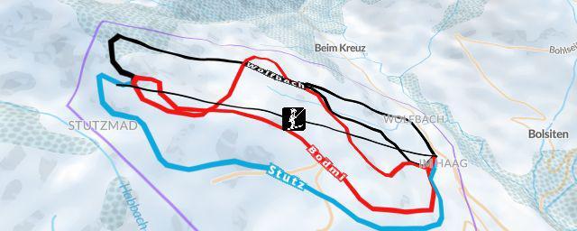 Piste map of the resort Habkern