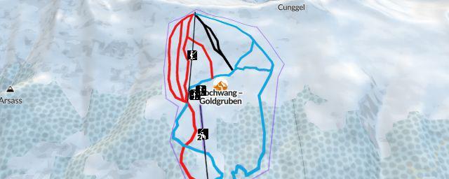 Piste map of the resort Hochwang – Goldgruben