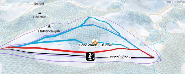 Piste map of the resort Hohe Winde – Beinwil