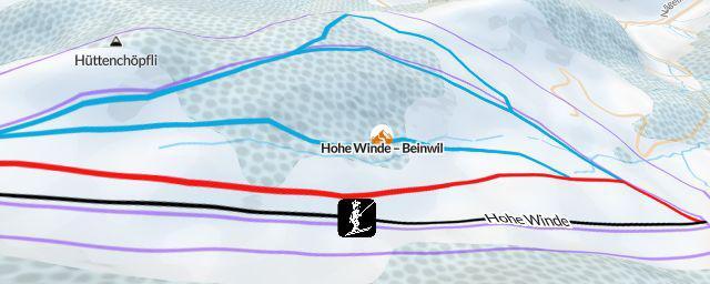 Piste map of the resort Hohe Winde