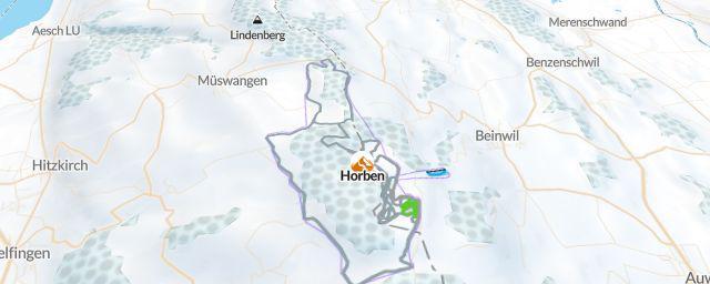 Piste map of the resort Horben
