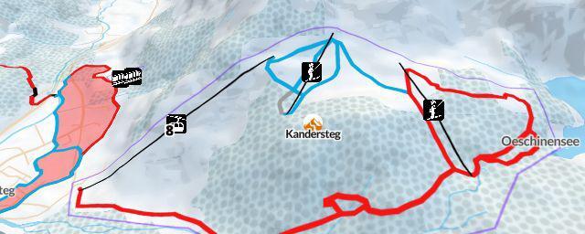 Piste map of the resort Kandersteg