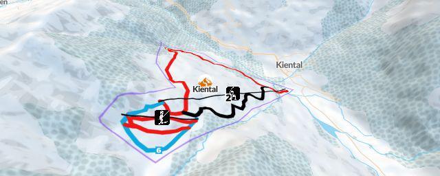 Piste map of the resort Kiental
