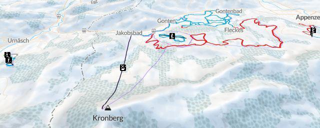 Piste map of the resort Kronberg
