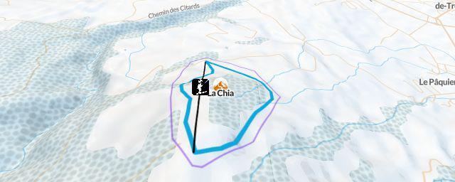 Piste map of the resort La Chia