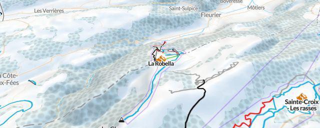 Piste map of the resort La Robella