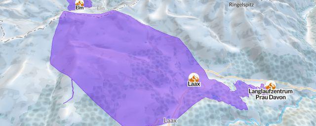 Piste map of the resort Laax
