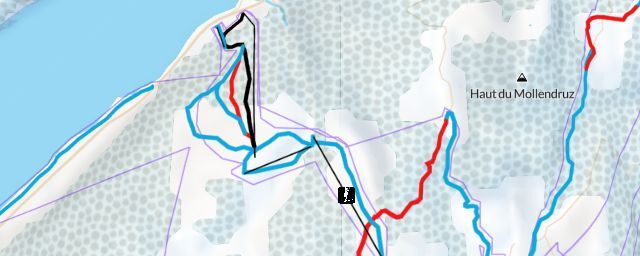 Piste map of the resort l'Abbaye