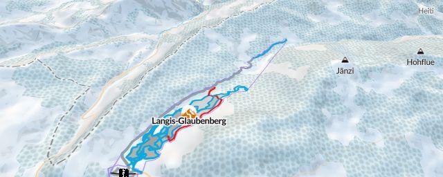 Piste map of the resort Langis-Glaubenberg