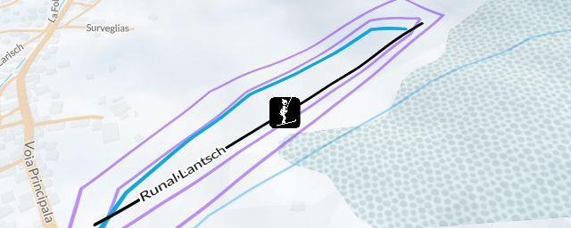 Piste map of the resort Lantsch/Lenz