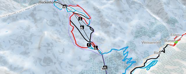Piste map of the resort Lauchernalp