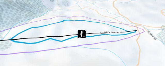 Piste map of the resort Lauenen