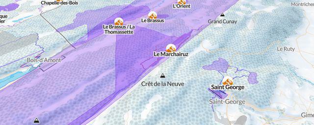 Piste map of the resort Le Marchairuz