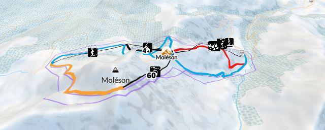 Piste map of the resort Le Moléson
