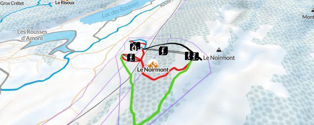 Piste map of the resort Le Noirmont