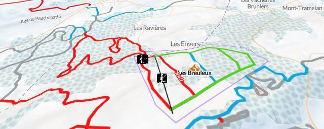 Piste map of the resort Les Breuleux