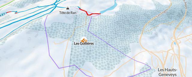 Piste map of the resort Les Gollières