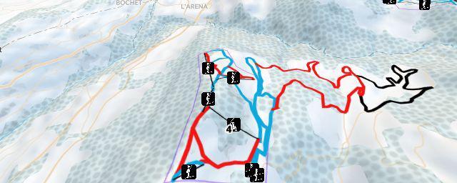 Piste map of the resort Les Pléiades