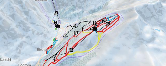 Piste map of the resort Leukerbad (Torrent)
