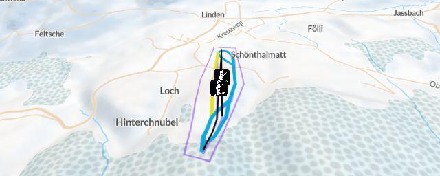 Piste map of the resort Linden