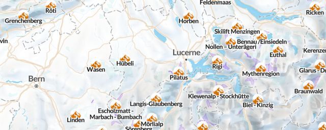 Piste map of the region Lucerne