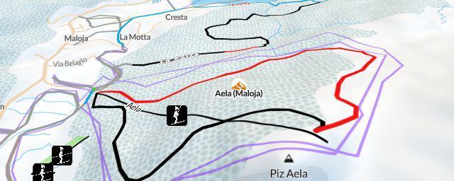 Piste map of the resort Maloja