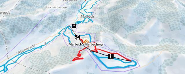 Piste map of the resort Marbach - Marbachegg
