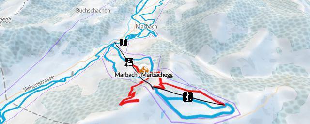 Piste map of the resort Marbachegg