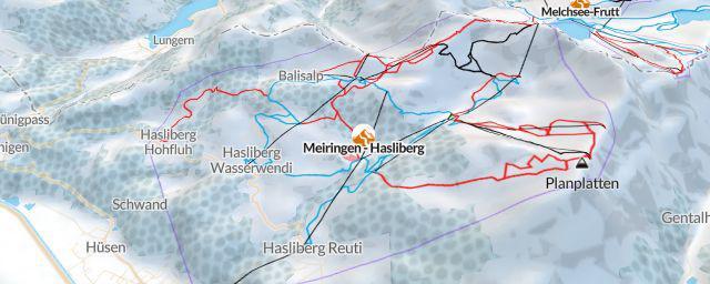 Piste map of the resort Meiringen - Hasliberg
