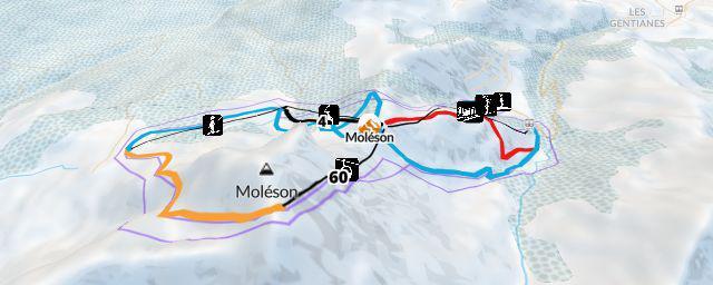 Piste map of the resort Moléson