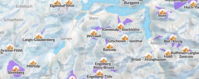 Piste map of the region Nidwalden